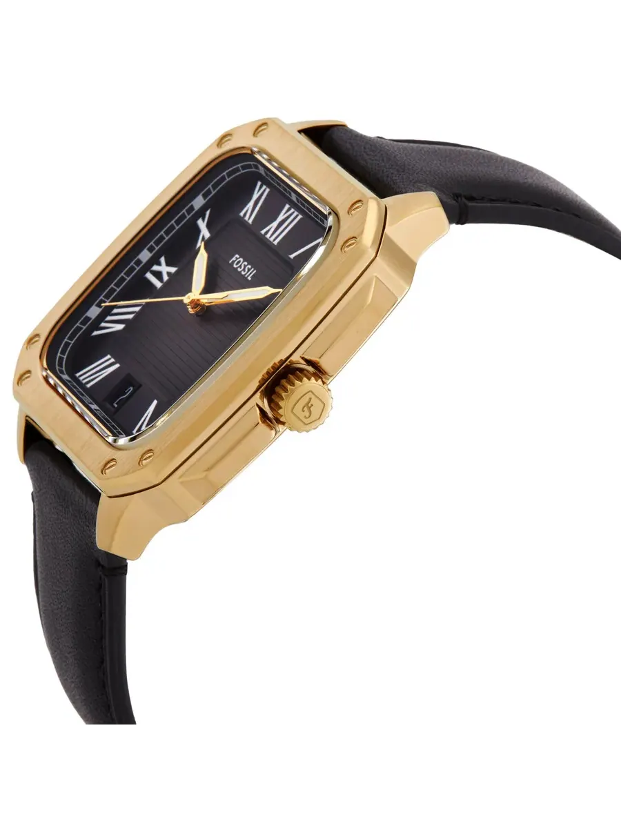 Часы Fossil Crosby с черным циферблатом из кварца FS6151 — изображение 2 из 3, оттенок золотистый
