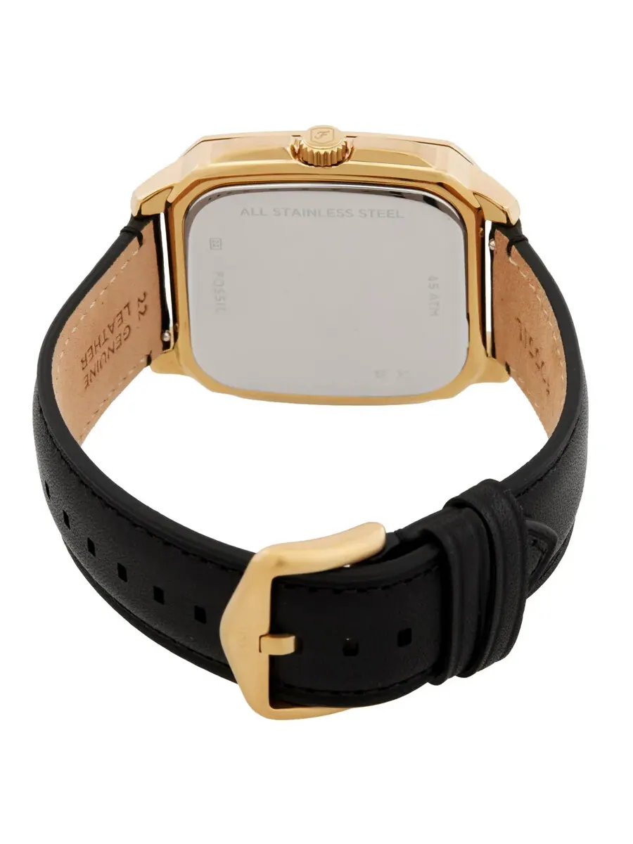 Часы Fossil Crosby с черным циферблатом из кварца FS6151 — изображение 3 из 3, оттенок золотистый
