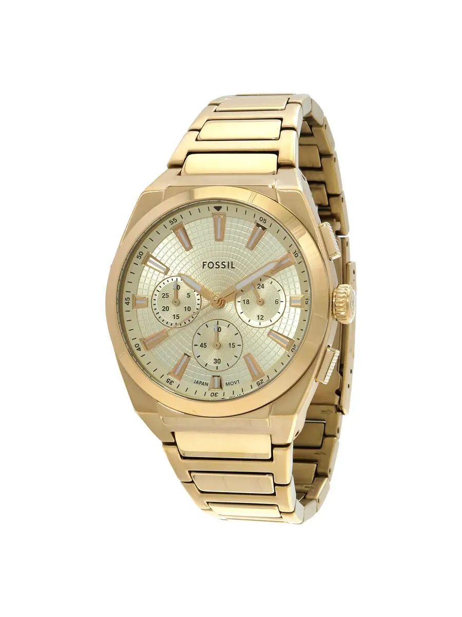 Мужские часы Fossil Everett с кварцевым хронографом и золотым циферблатом FS6119 — изображение 1 из 3, оттенок золотистый