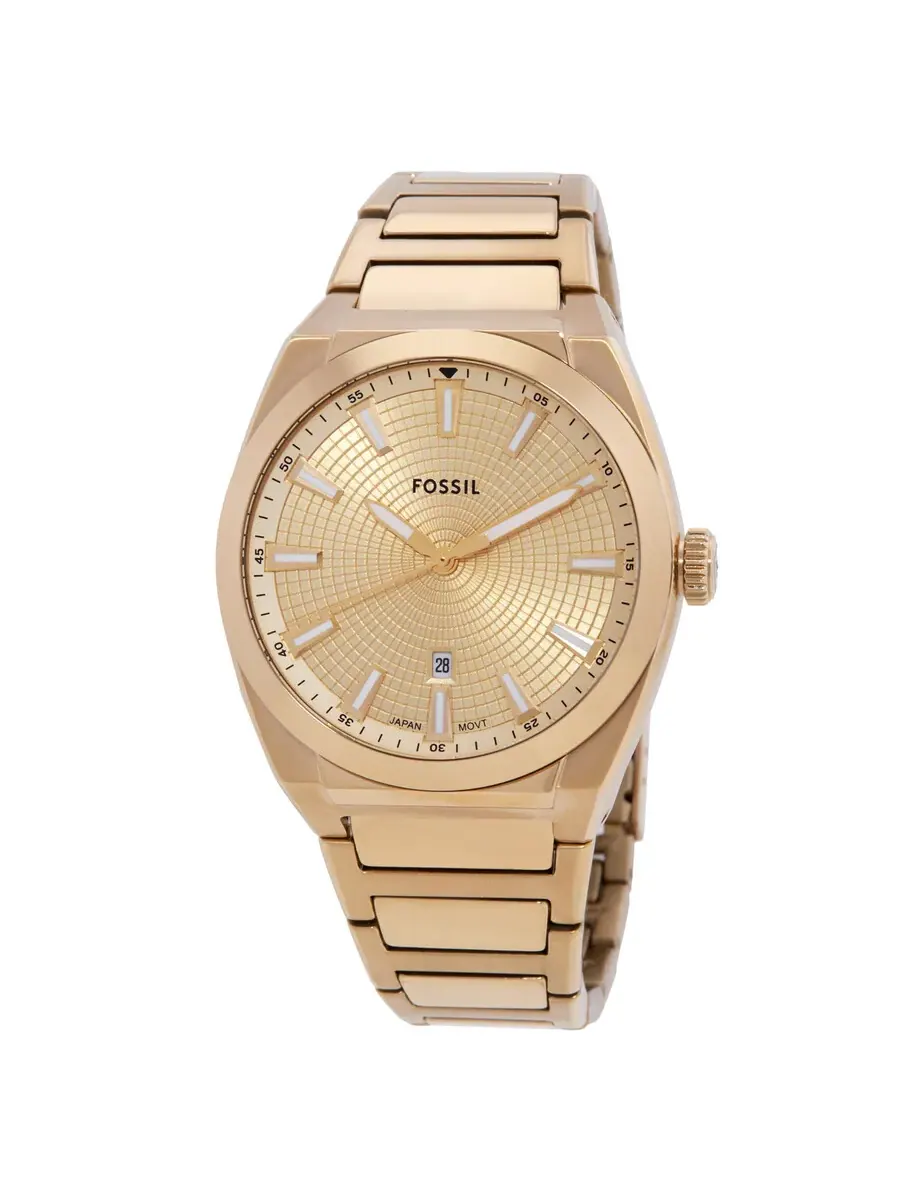 Мужские часы Fossil Everett с золотым циферблатом и кварцевым механизмом FS5965 — изображение 1 из 3