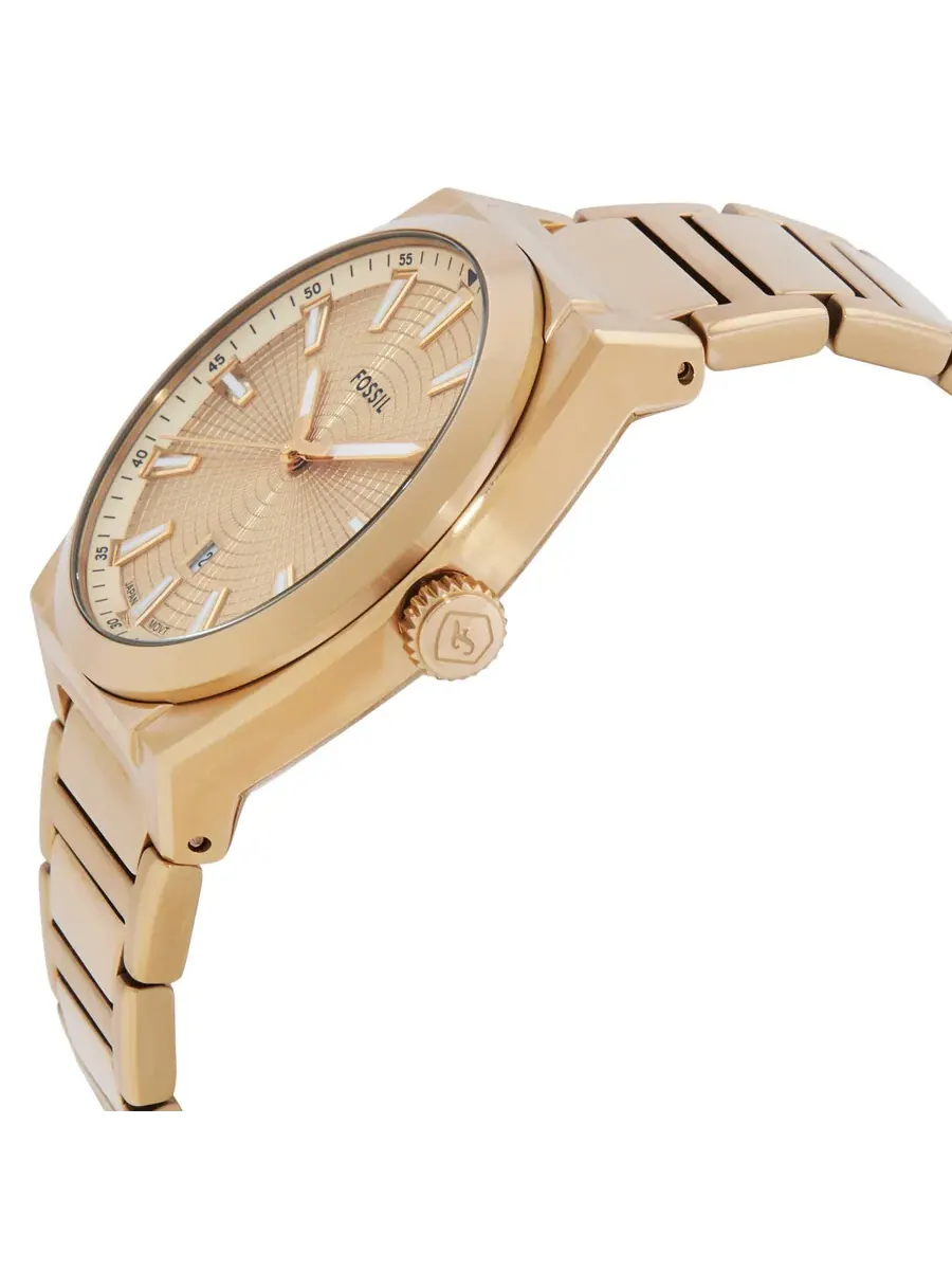 Мужские часы Fossil Everett с золотым циферблатом и кварцевым механизмом FS5965 — изображение 2 из 3