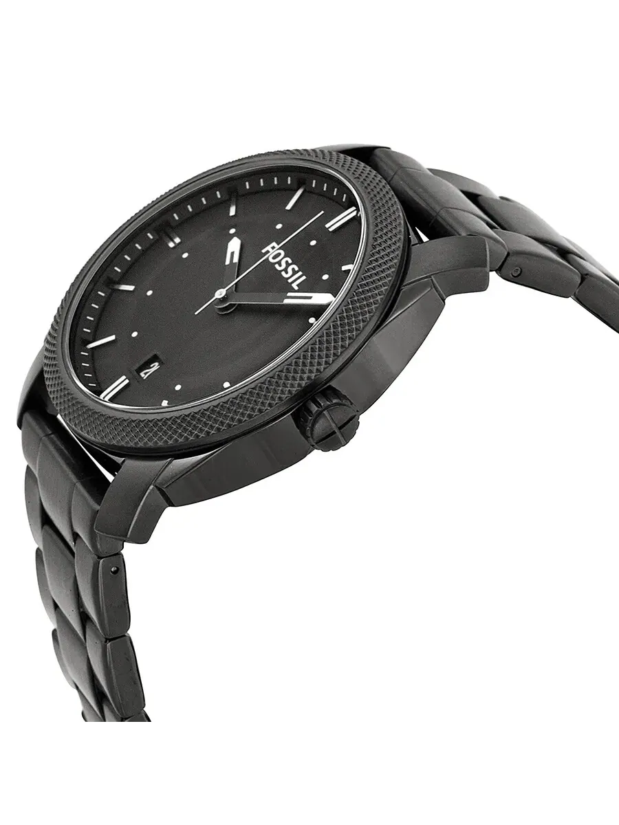 Мужские часы Fossil Machine с черным циферблатом и черным покрытием FS4775 — изображение 2 из 3, оттенок черный