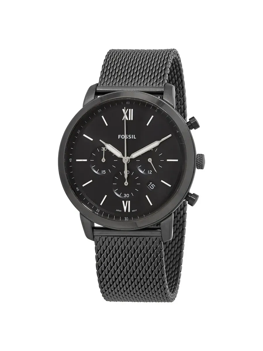 Мужские часы Fossil Neutra Chronograph Quartz с черным циферблатом FS5699 — изображение 1 из 3, оттенок черный