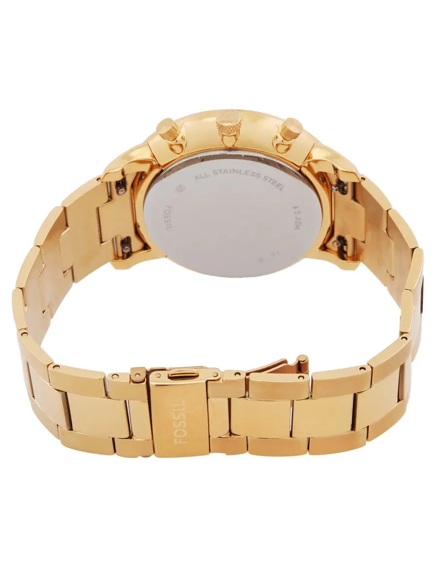 Мужские часы Fossil Neutra Chronograph Quartz с черным циферблатом FS6093 — изображение 3 из 3, оттенок золотистый