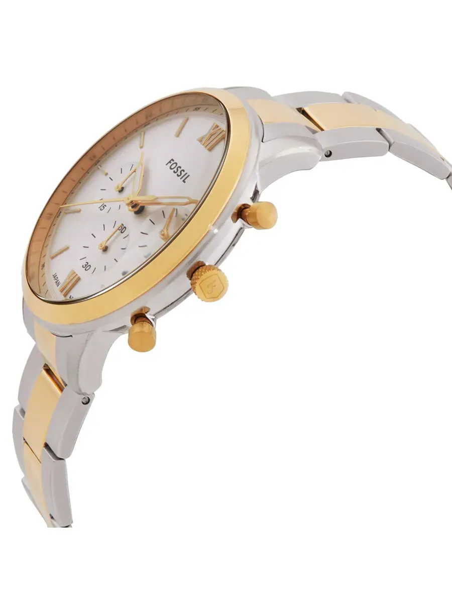 Мужские часы Fossil Neutra Chronograph Quartz с серебристым циферблатом FS6112 — изображение 2 из 3, оттенок золотистый