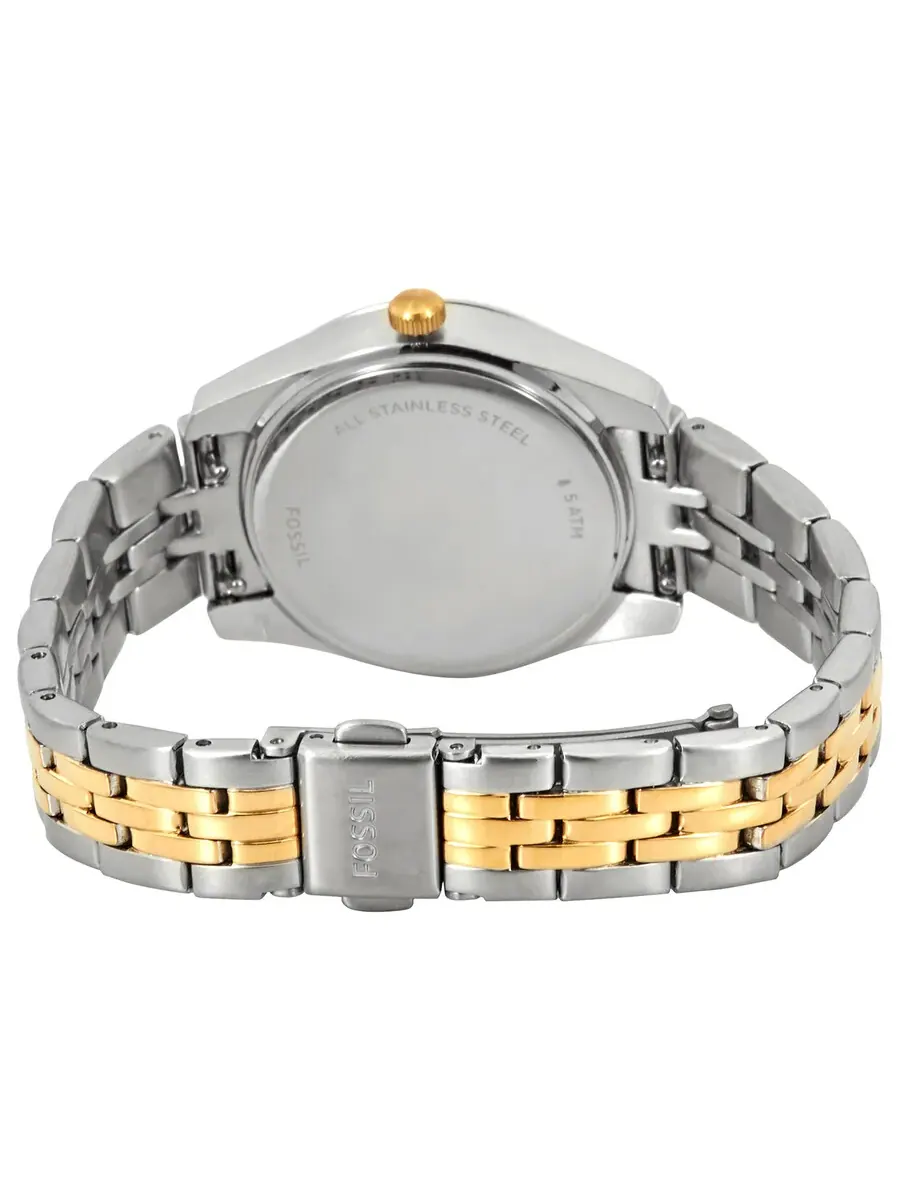 Женские часы Fossil Scarlette Mini с кварцевым механизмом, золотым циферблатом ES4949 — изображение 3 из 3