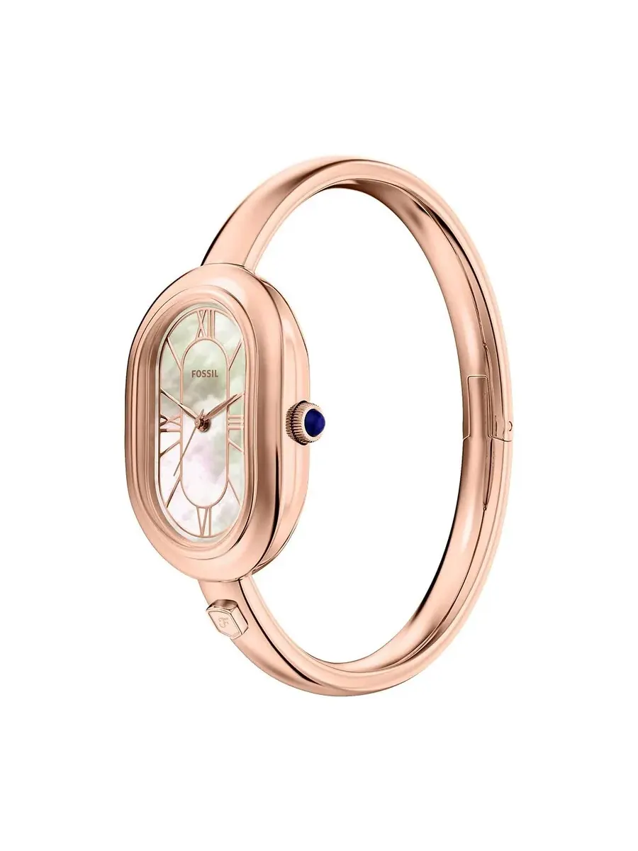 Женские элегантные овальные часы Fossil Sloan Quartz Es5472 — изображение 2 из 2, оттенок розовый золотистый