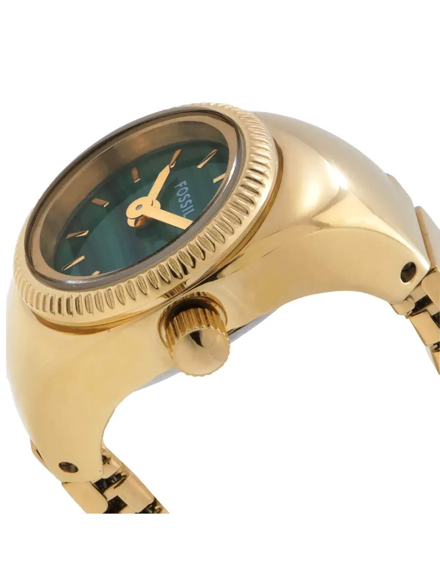 Женские часы Fossil Watch Ring с кварцевым механизмом и зеленым циферблатом ES5308 — изображение 2 из 3