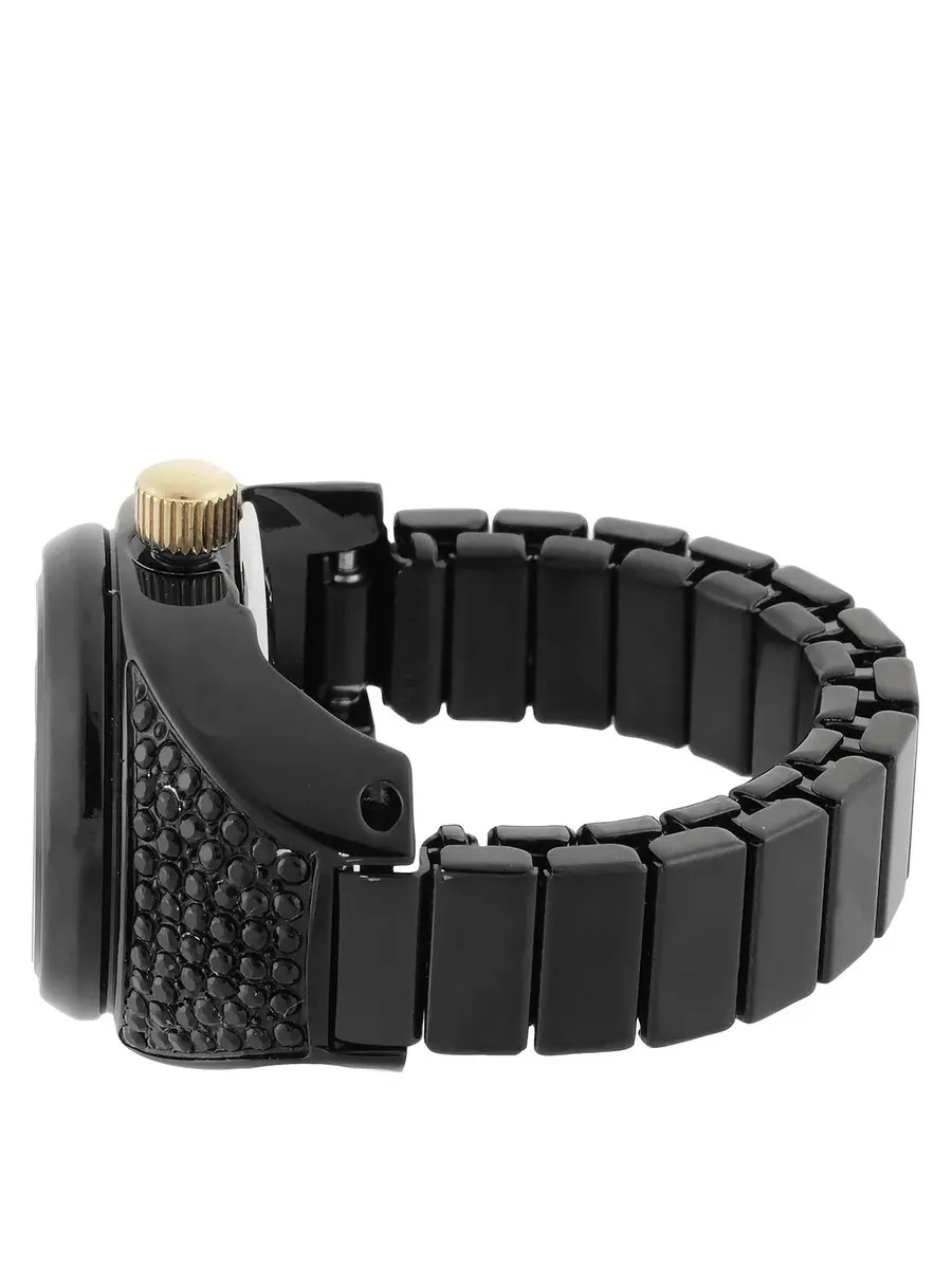 Часы Fossil Watch Ring с двумя стрелками, черные часы из нержавеющей стали ES5449 — изображение 3 из 4, оттенок золотистый