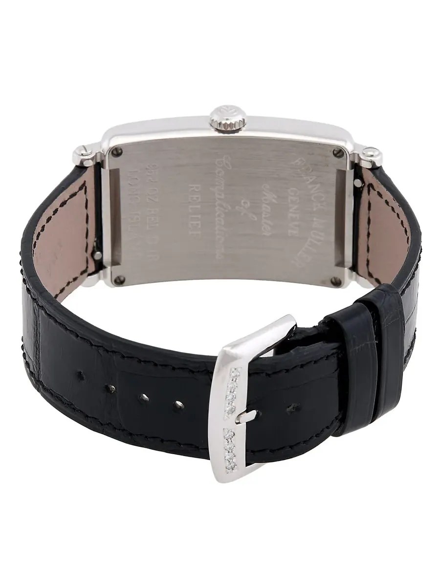 Женские и мужские часы Franck Muller Long Island Quartz с серебристым циферблатом и бриллиантами — изображение 3 из 3