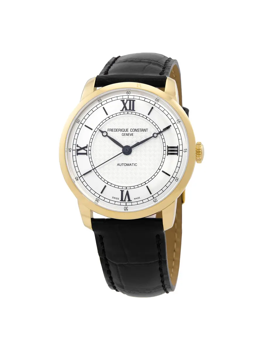 Часы Frederique Constant Classics Premiere Automatic с серебристым циферблатом FC-301S3B5 — золотистый