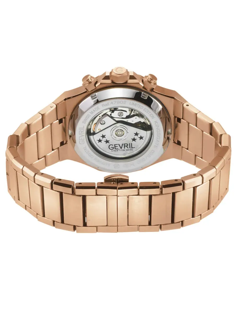 Мужские часы Gevril Kingsgate Chronograph Automatic с черным циферблатом 47902B — изображение 2 из 3