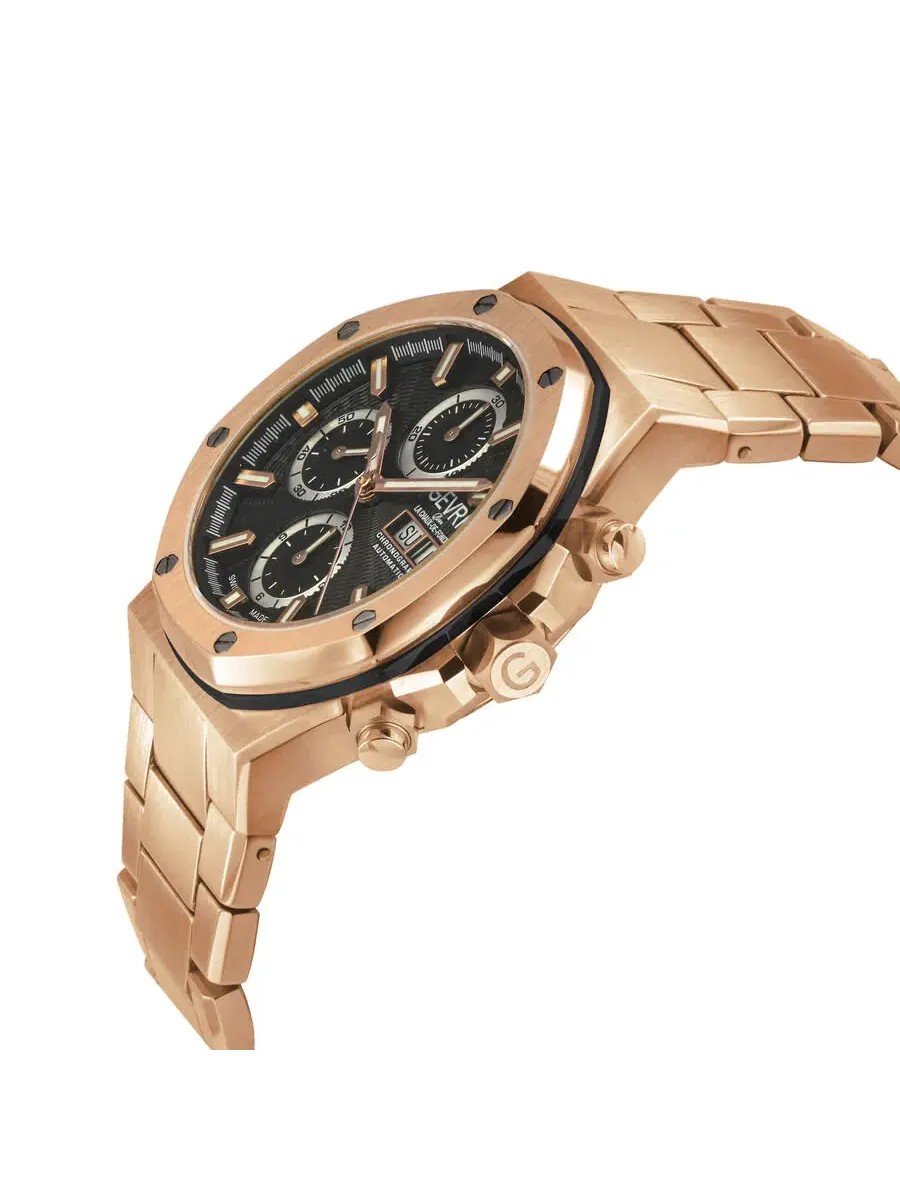 Мужские часы Gevril Kingsgate Chronograph Automatic с черным циферблатом 47902B — изображение 3 из 3