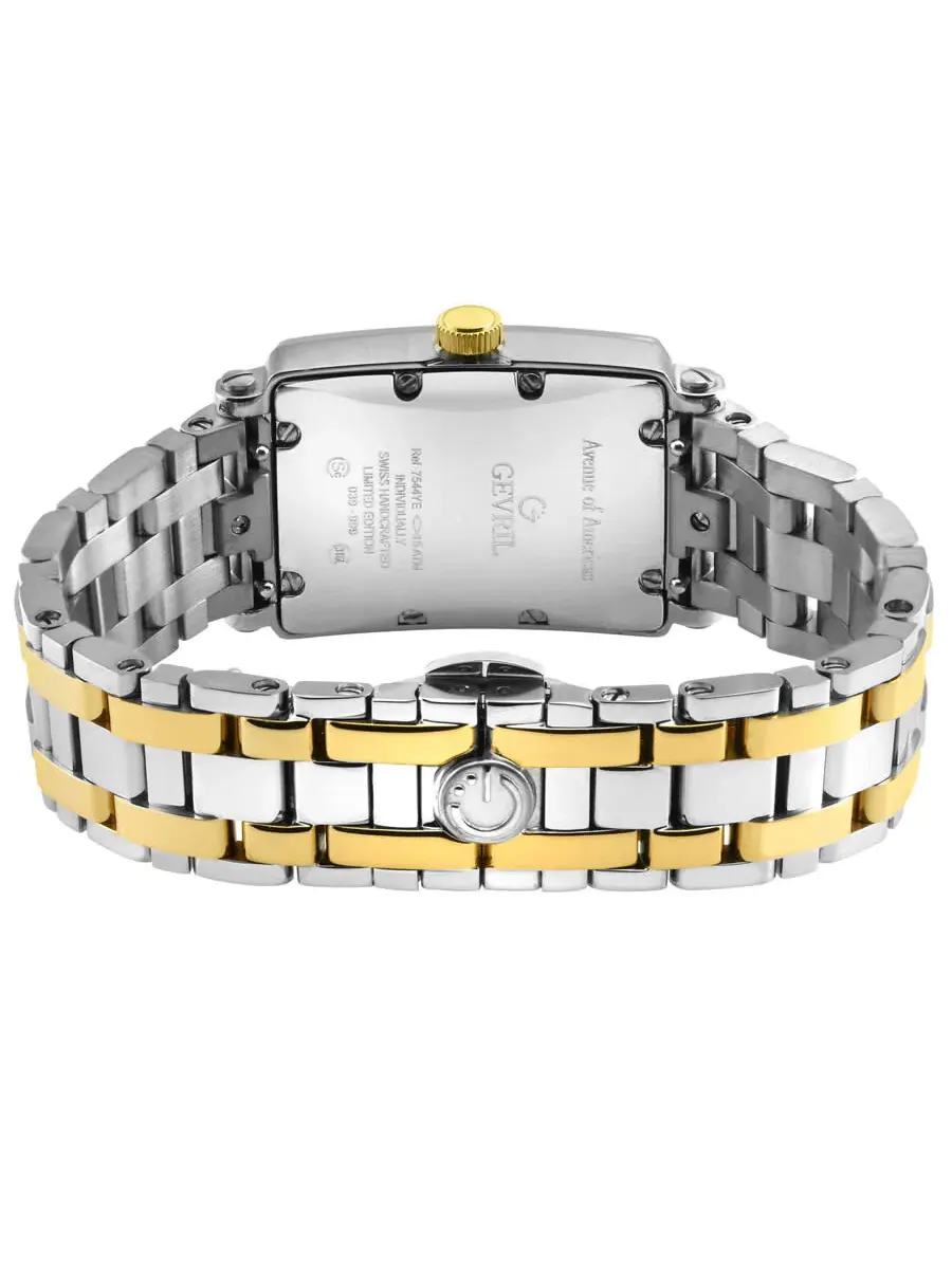 Женские кварцевые часы Gevril Avenue of Americas Mini Diamond 7544YEB — изображение 3 из 3, оттенок желтый золотистый