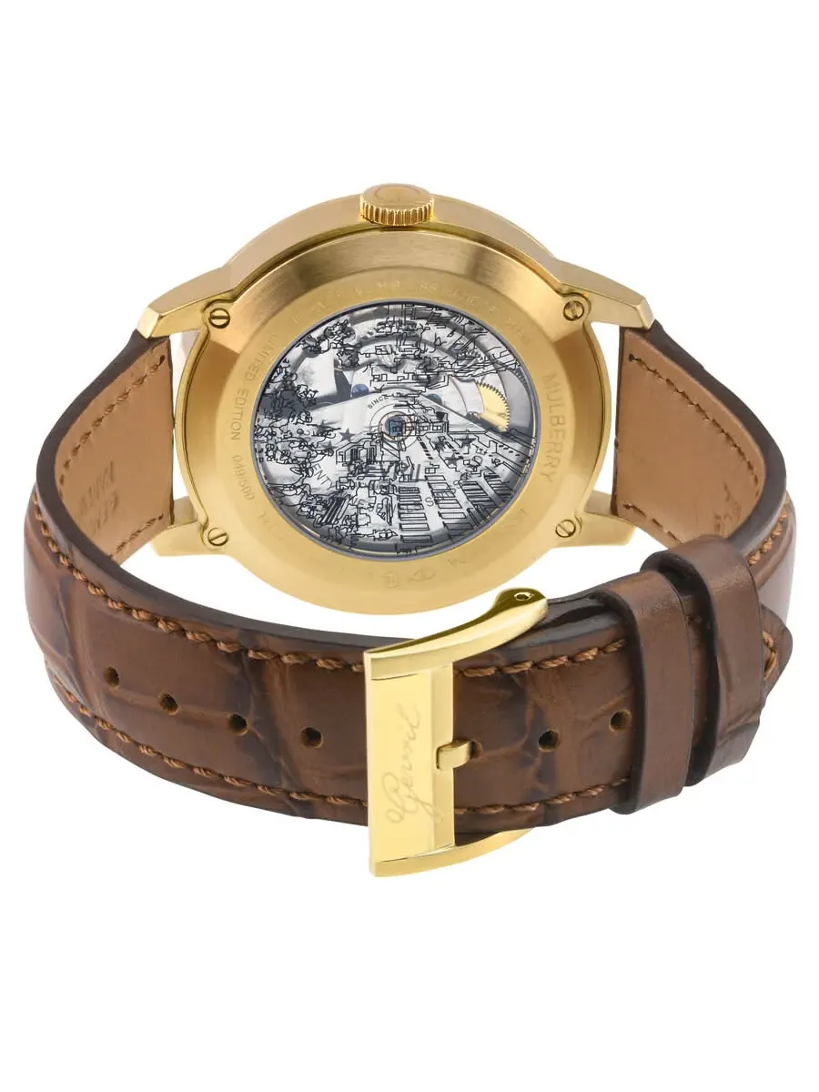 Мужские часы Gevril Mulberry Automatic с серебристым циферблатом 9623 — изображение 2 из 3, оттенок желтый золотистый
