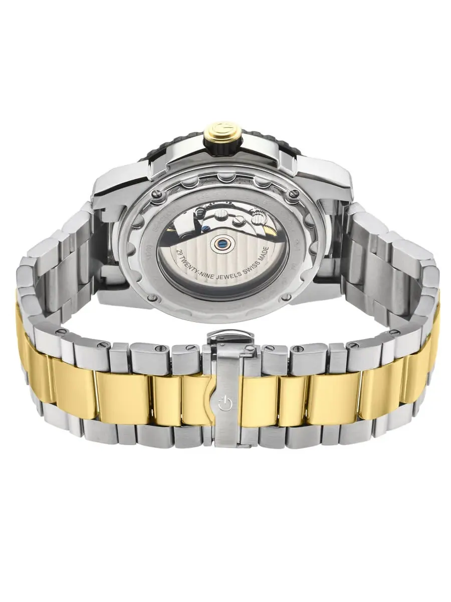 Мужские часы Gevril Seacloud Automatic с синим циферблатом 31259B — изображение 2 из 3, оттенок желтый золотистый