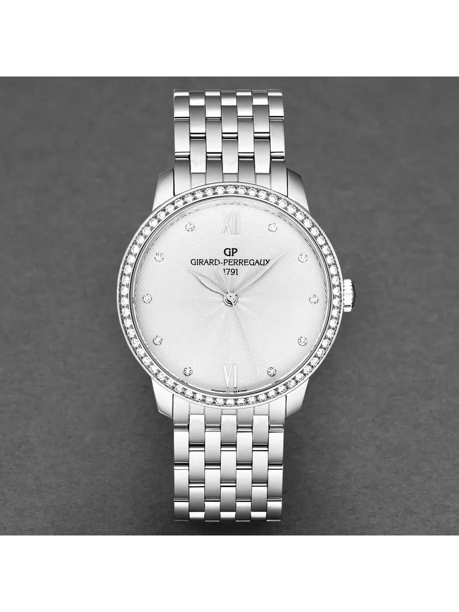 Женские автоматические часы Girard Perregaux 1966 с бриллиантами и серебряным циферблатом, артикул — изображение 4 из 4