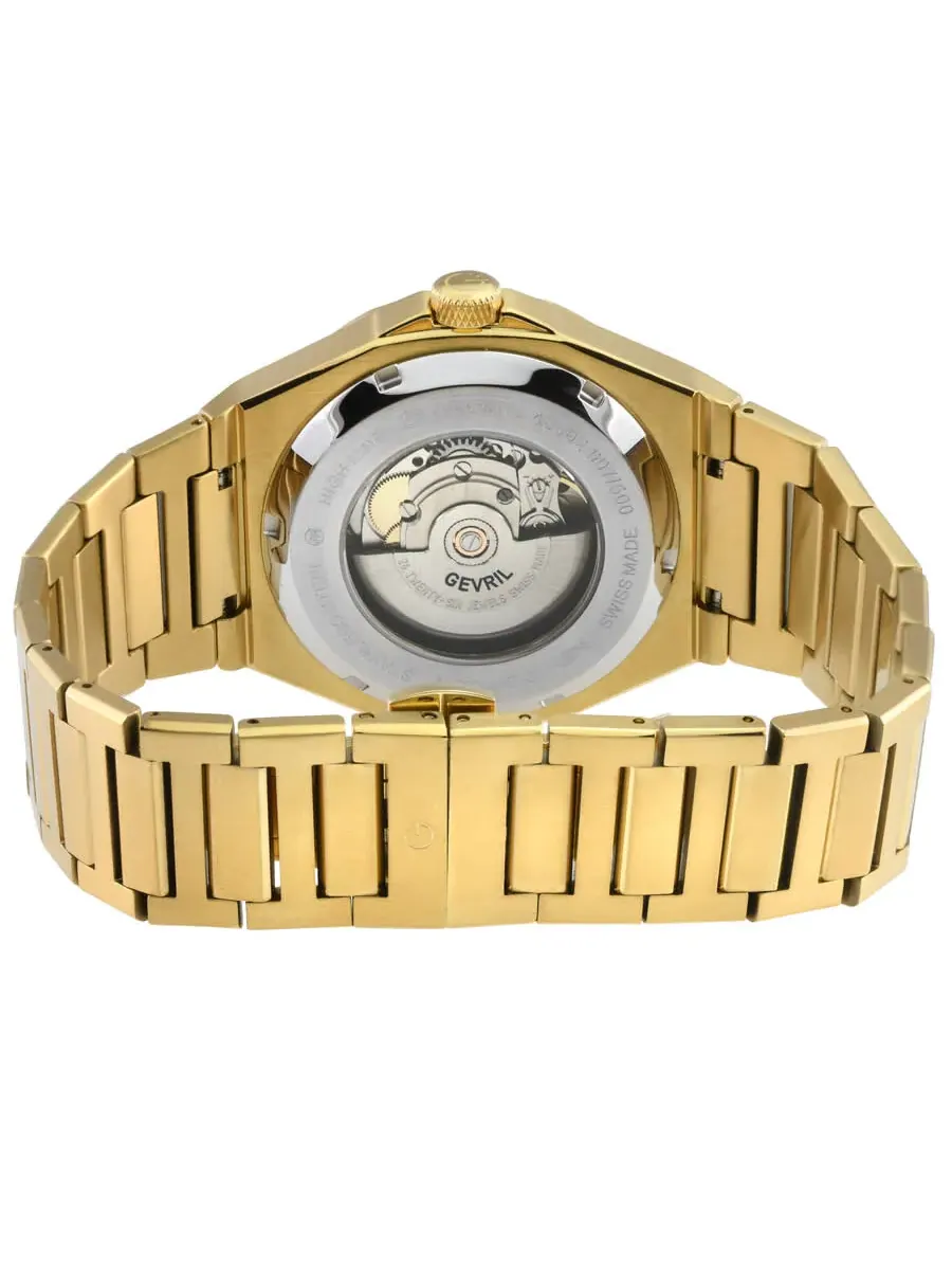 Мужские часы Gevril High Line Automatic с синим циферблатом 48402B — изображение 3 из 3, оттенок желтый золотистый