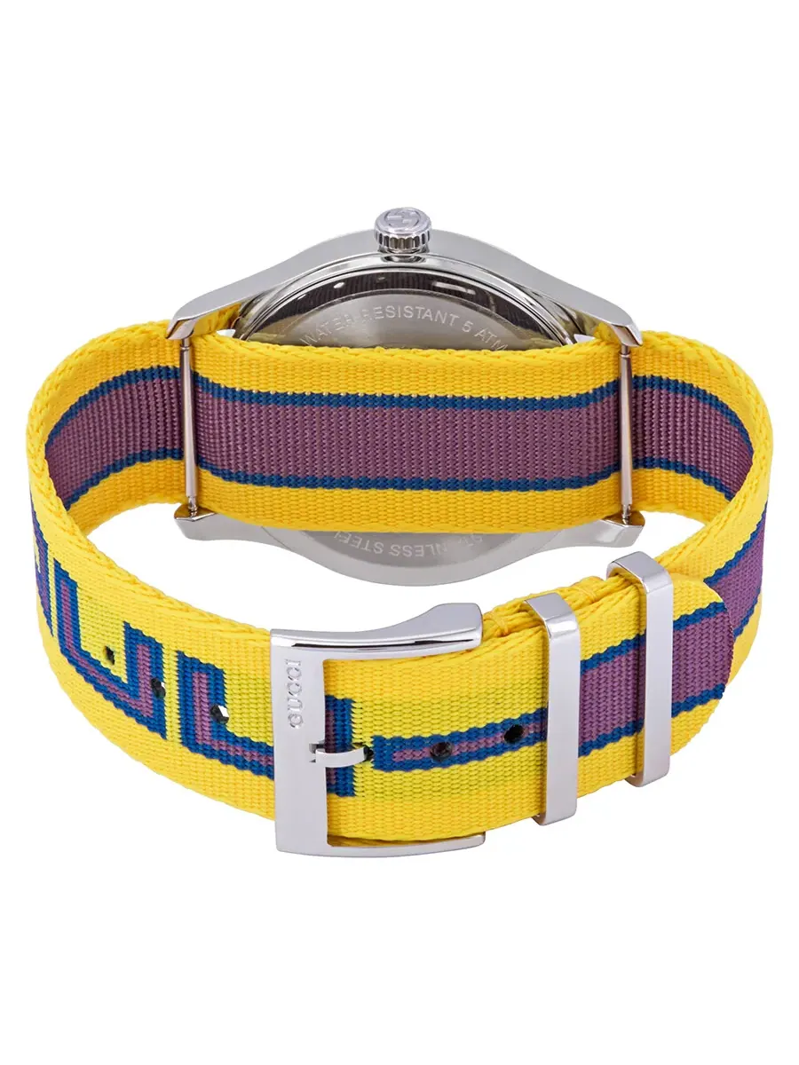 Часы Gucci G-Timeless желтые с циферблатом с полосатым узором унисекс YA1264069 — изображение 3 из 3