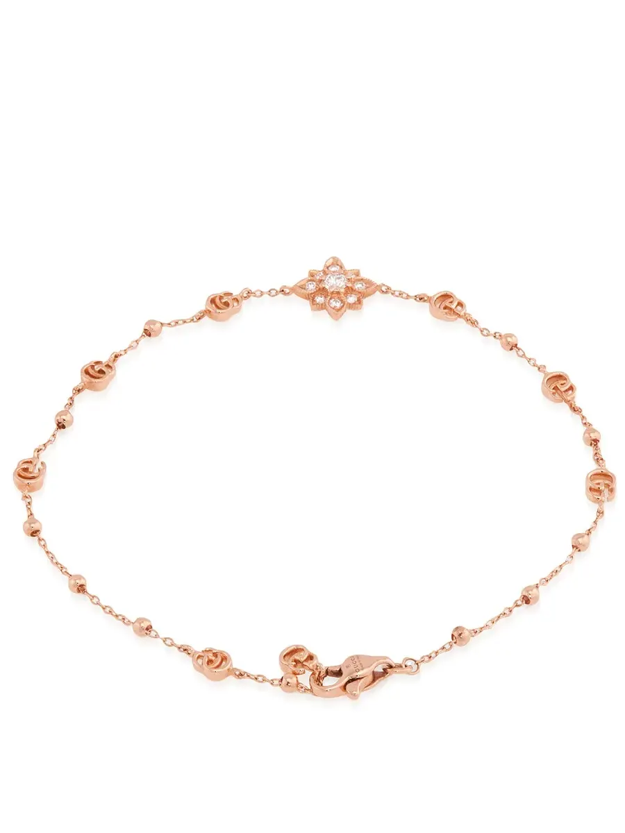 Браслет Gucci Flora Rose Gold с бриллиантами 0,17 карат — изображение 4 из 5, оттенок розовый золотистый