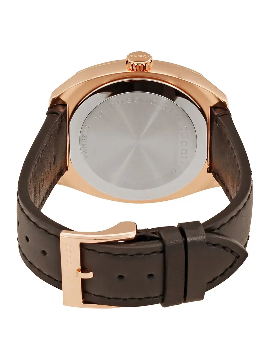 Мужские часы Gucci GG2570 с черным циферблатом и розовым золотым покрытием YA142309 — изображение 3 из 3