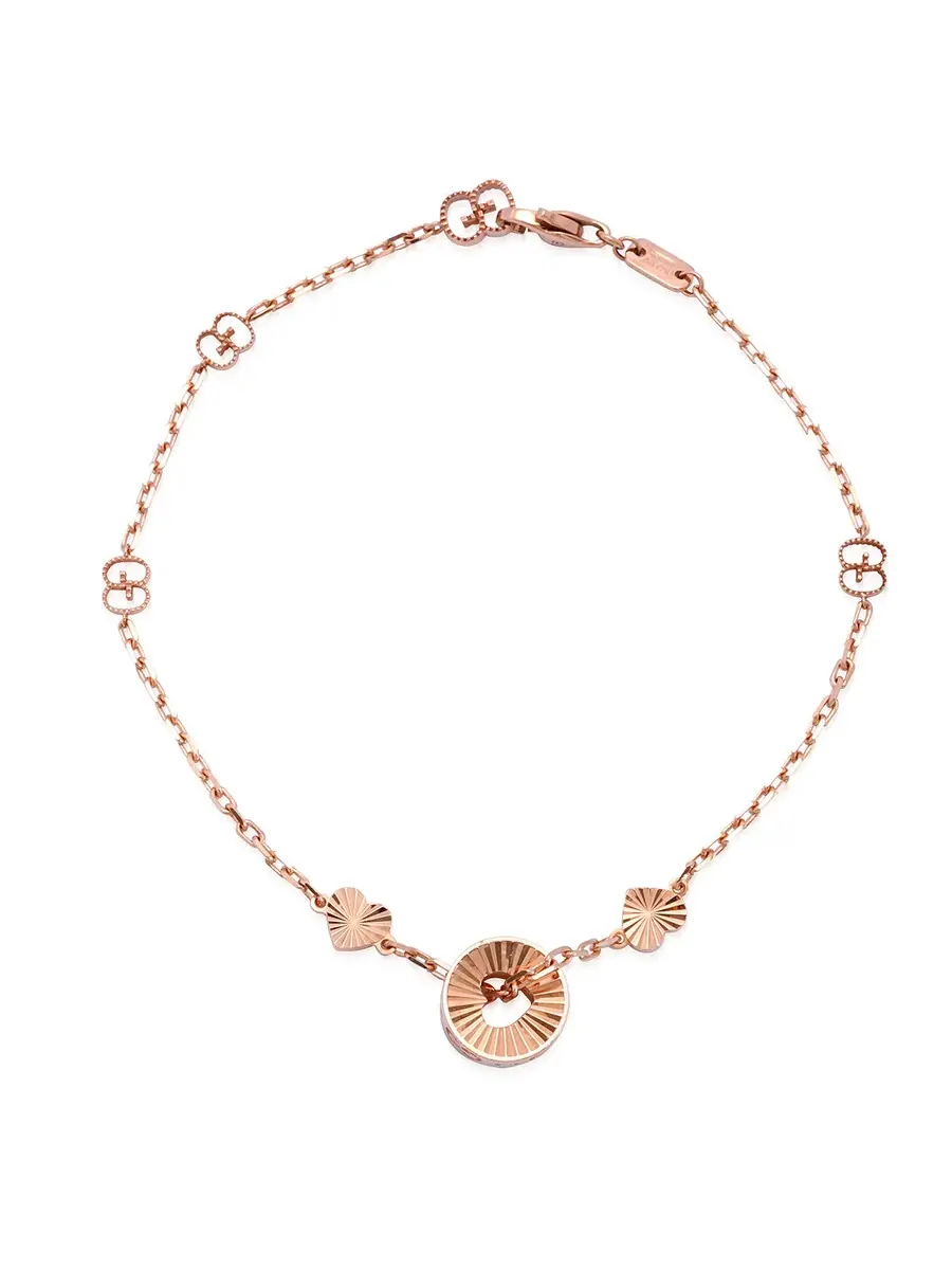 Браслет Gucci Icon из 18-каратного розового золота в форме сердца - YBA729383001 — изображение 1 из 3