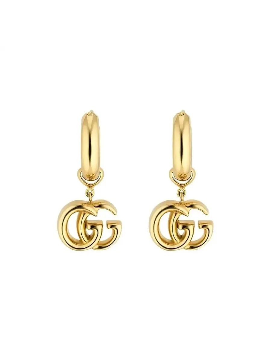 Серьги Gucci GG RUNNING из 18-каратного желтого золота
