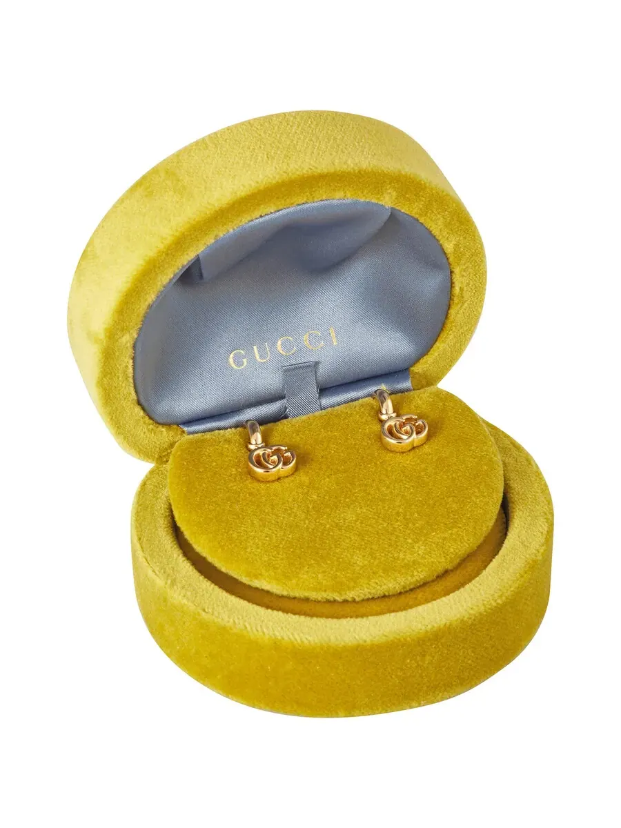 Серьги Gucci GG RUNNING из 18-каратного желтого золота — изображение 3 из 3, оттенок золотистый
