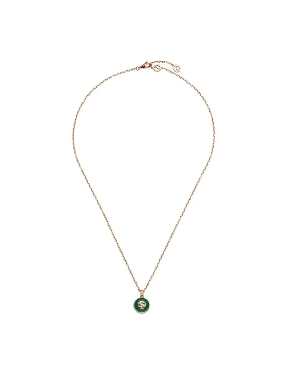 Цепочка Gucci Interlocking из 18-каратного золота — изображение 1 из 1, оттенок розовый золотистый