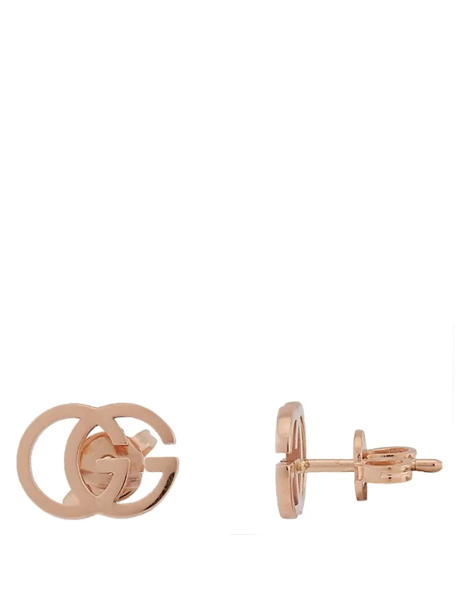 Серьги-гвоздики GUCCI Running из розового золота