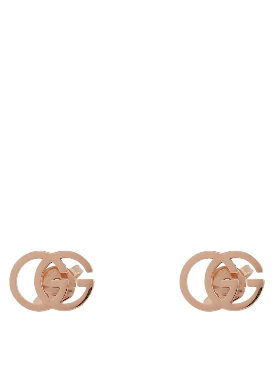 Серьги-гвоздики GUCCI Running из розового золота — изображение 3 из 4, оттенок розовый золотистый