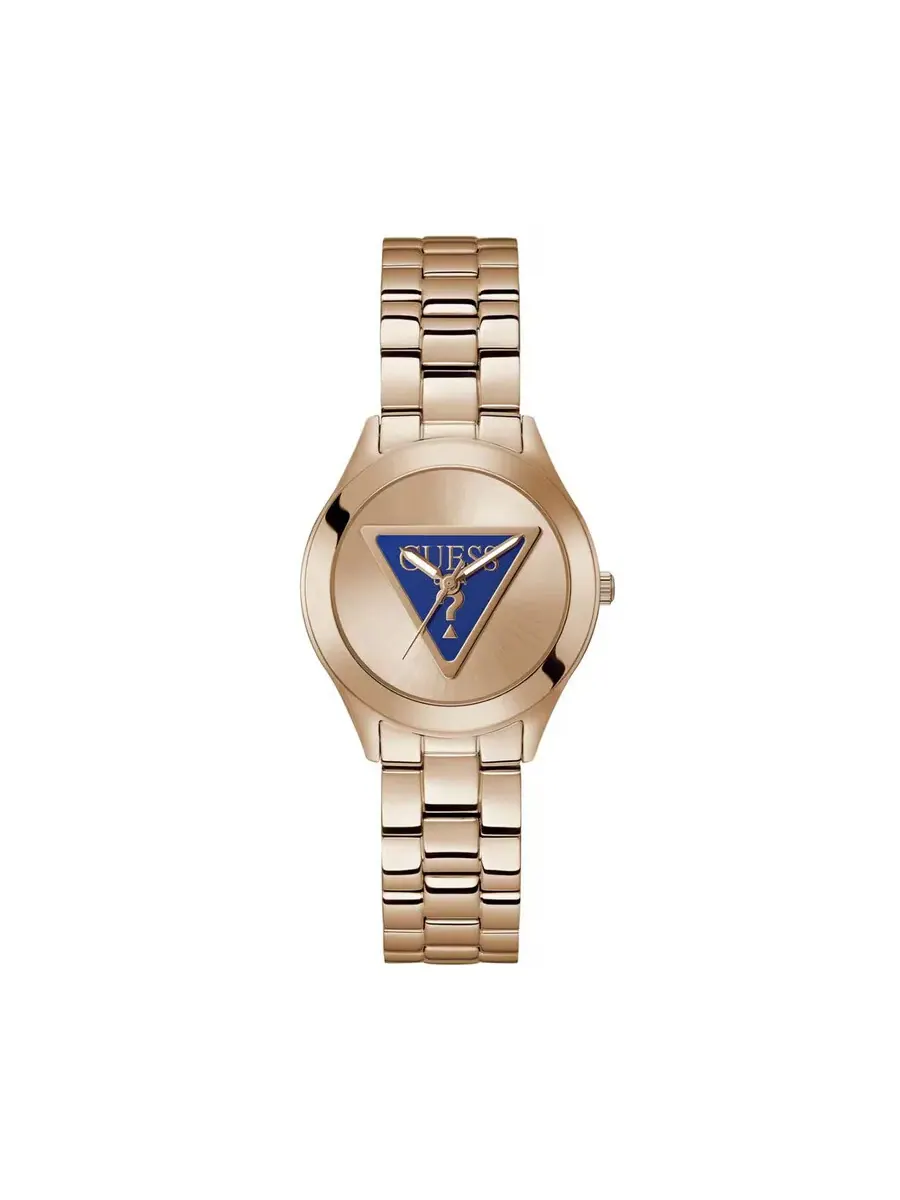 Женские часы Guess Tri Plaque с циферблатом цвета розового золота GW0675L3 — изображение 1 из 1, оттенок розовый золотистый