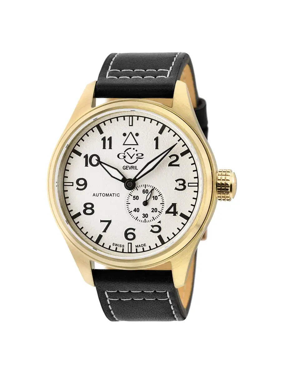 Мужские часы GV2 от Gevril Aeronautica Automatic с белым циферблатом 18003 Gv2 By Gevril — изображение 1 из 3