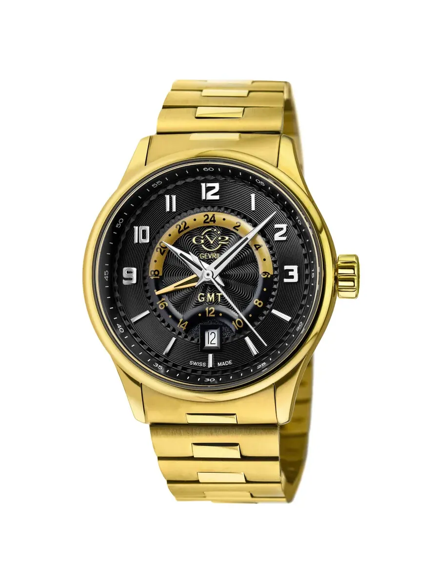 Мужские часы GV2 от Gevril Giromondo Quartz с черным циферблатом, модель 42306B Gv2 By Gevril — изображение 1 из 1