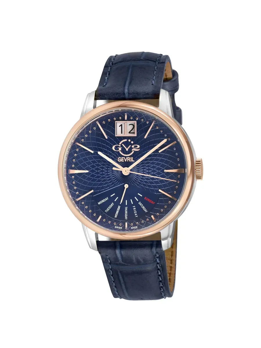 Мужские часы GV2 от Gevril Rovescio Quartz с черным циферблатом 56215 Gv2 By Gevril — изображение 1 из 1