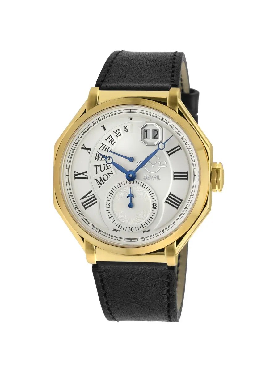 Мужские часы GV2 от Gevril Marchese Quartz с серебряным циферблатом, модель 42422.1 Gv2 By Gevril — изображение 1 из 3