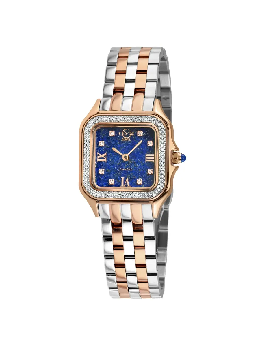 Женские часы GV2 от Gevril с голубым циферблатом Milano Diamond 121141B Gv2 By Gevril — изображение 1 из 3