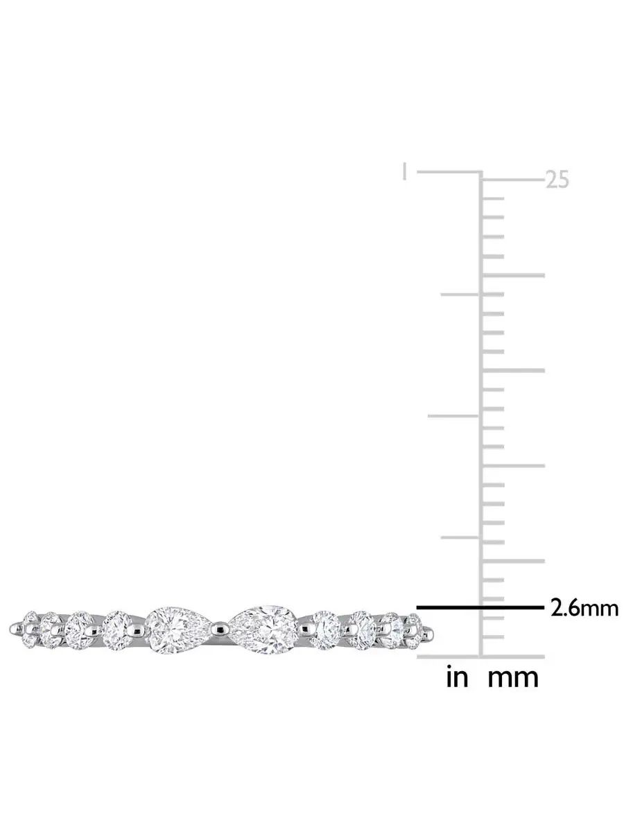 Созданное Forever 5/8 CT TGW лабораторно выращенное бриллиантовое кольцо из серебра с родиевым — изображение 3 из 6
