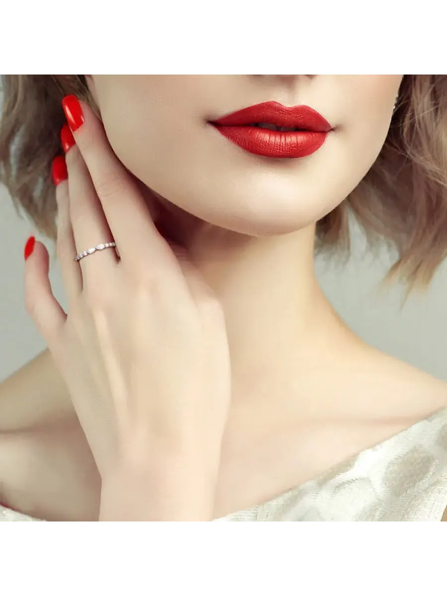 Созданное Forever 5/8 CT TGW лабораторно выращенное бриллиантовое кольцо из серебра с родиевым — изображение 6 из 6