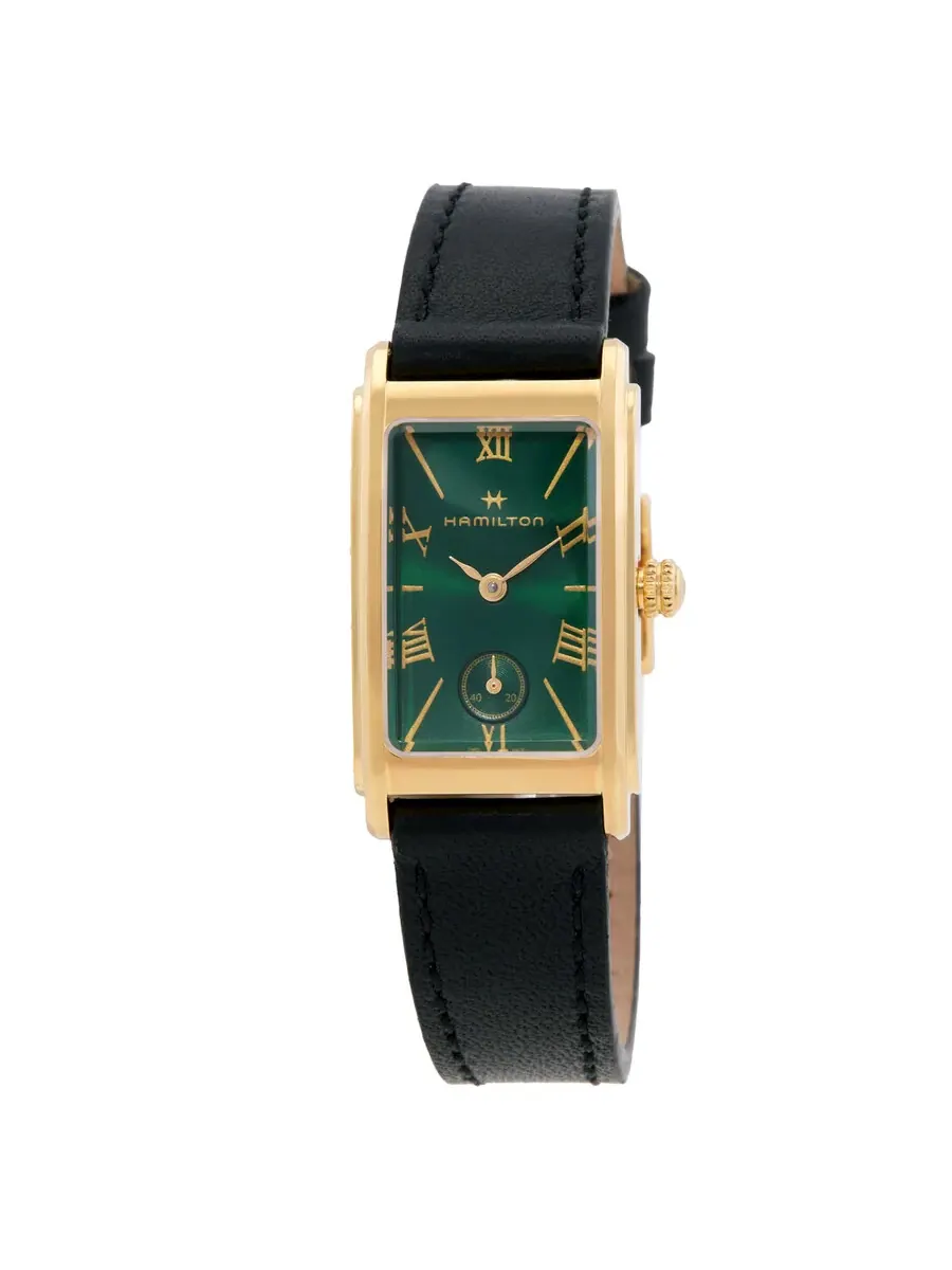 Часы Hamilton American Classic Ardmore Quartz с зеленым циферблатом H11261760 — изображение 1 из 3, оттенок золотистый