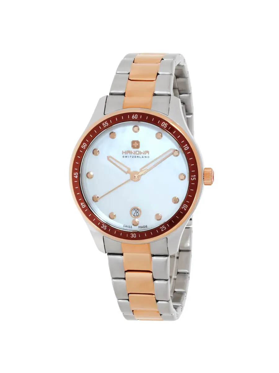Женские часы Hanowa Ajoie Quartz с белым перламутровым циферблатом HAWLH2200360