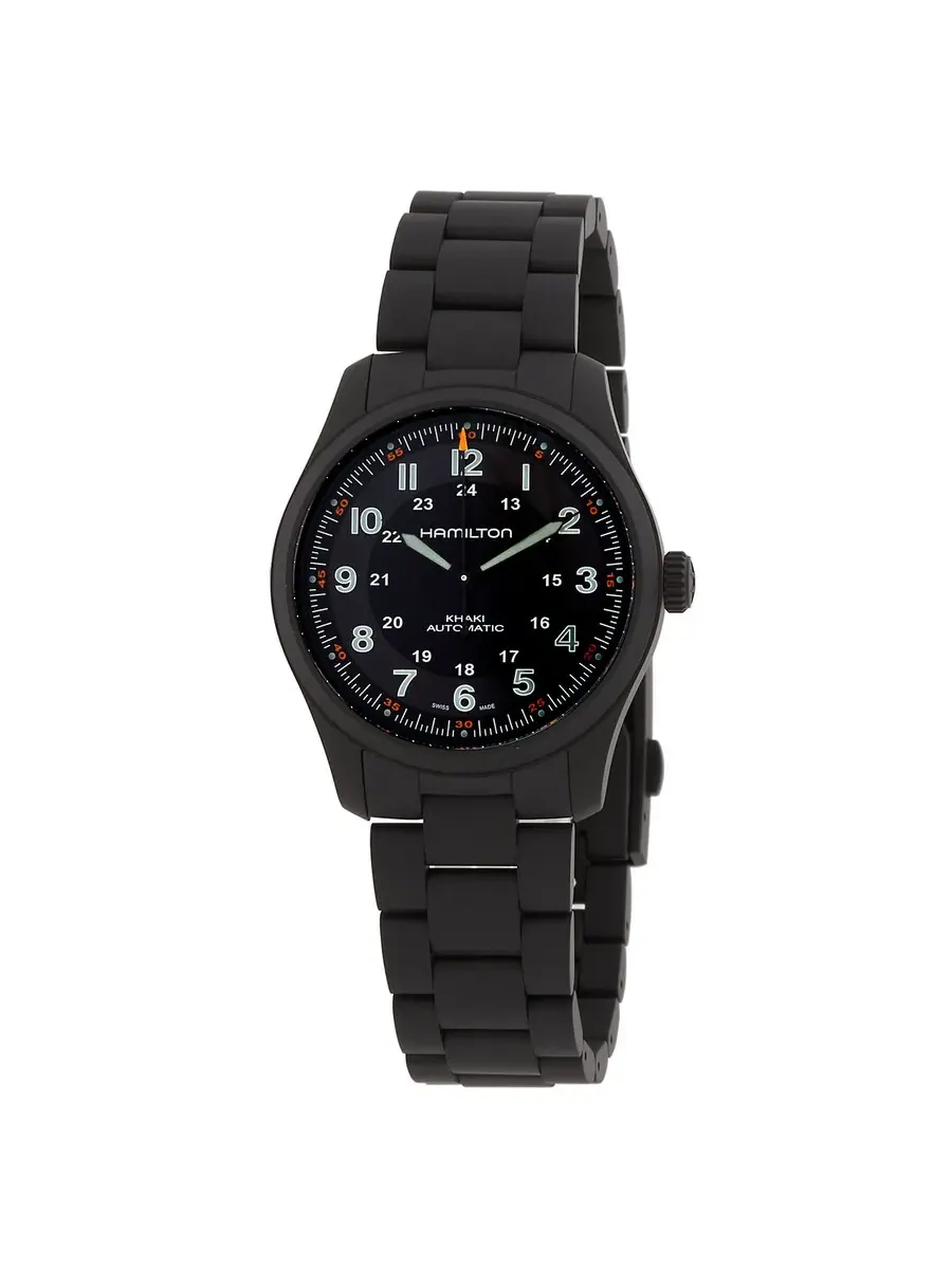 Мужские часы Hamilton Khaki Field с автоматическим механизмом и черным циферблатом H70215130 — изображение 1 из 3