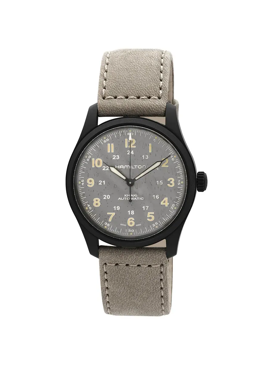 Мужские часы Hamilton Khaki Field с автоматическим механизмом и серым циферблатом H70215880 — изображение 1 из 3