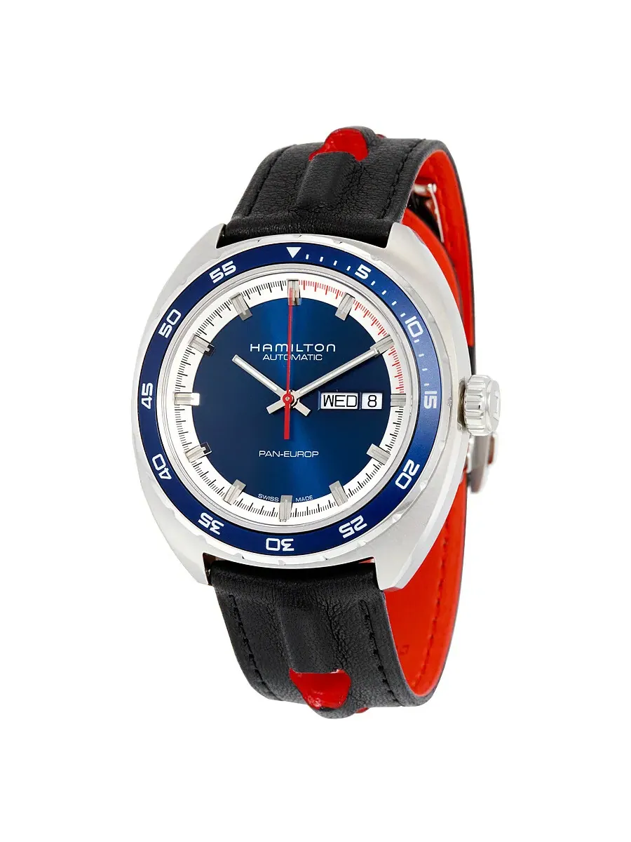Мужские часы Hamilton Pan Europ Day-Date с автоматическим механизмом H35405741 — синий