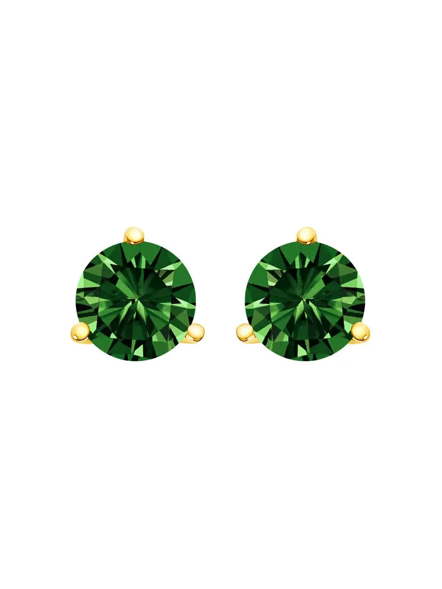 Серьги-гвоздики Haus of Brilliance из желтого золота 14K, 2.0 карат, с лабораторно выращенным — изображение 1 из 5