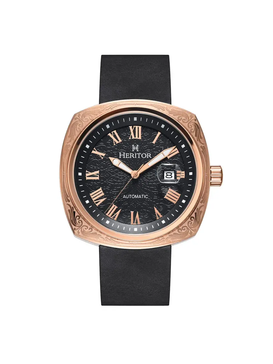 Мужские часы Heritor Davenport Black Dial HERHS3205