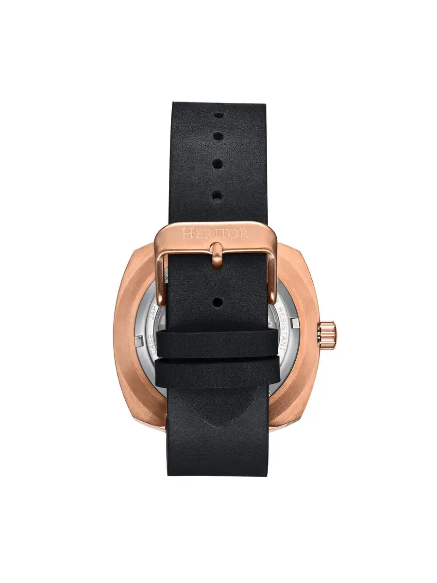 Мужские часы Heritor Davenport Black Dial HERHS3205 — изображение 3 из 3, оттенок розовый золотистый