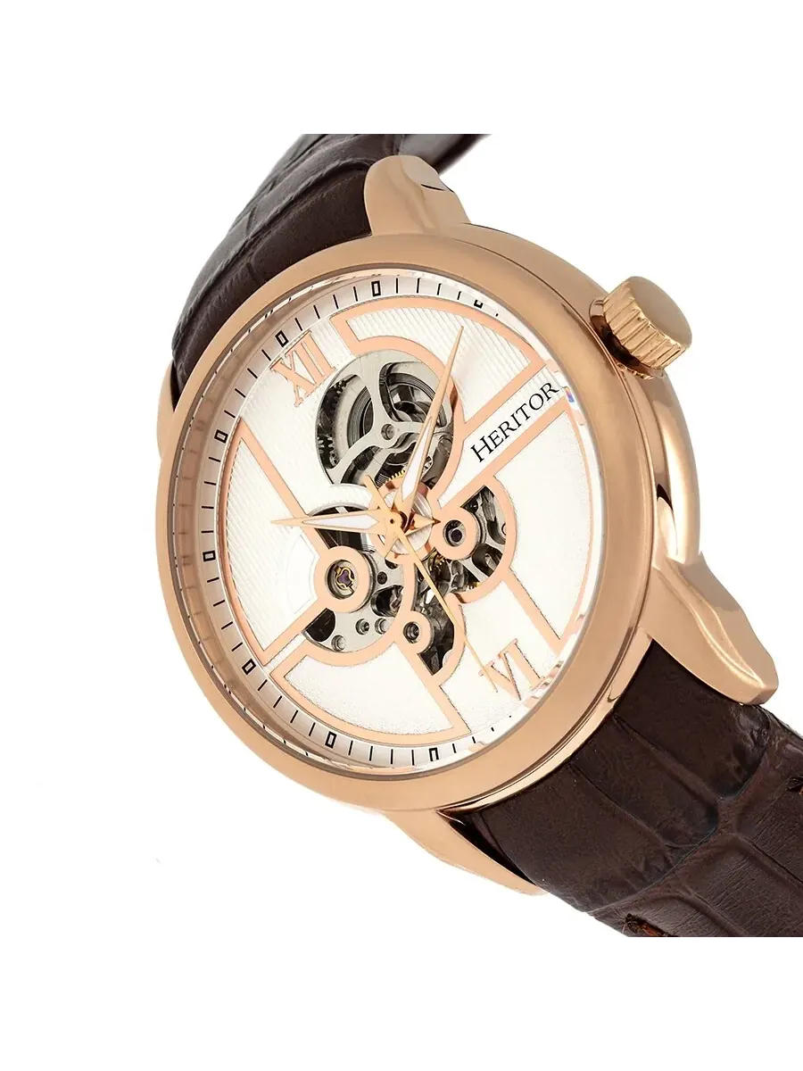 Мужские часы Heritor Sanford с автоматическим механизмом и белым циферблатом HR8304 — изображение 2 из 4