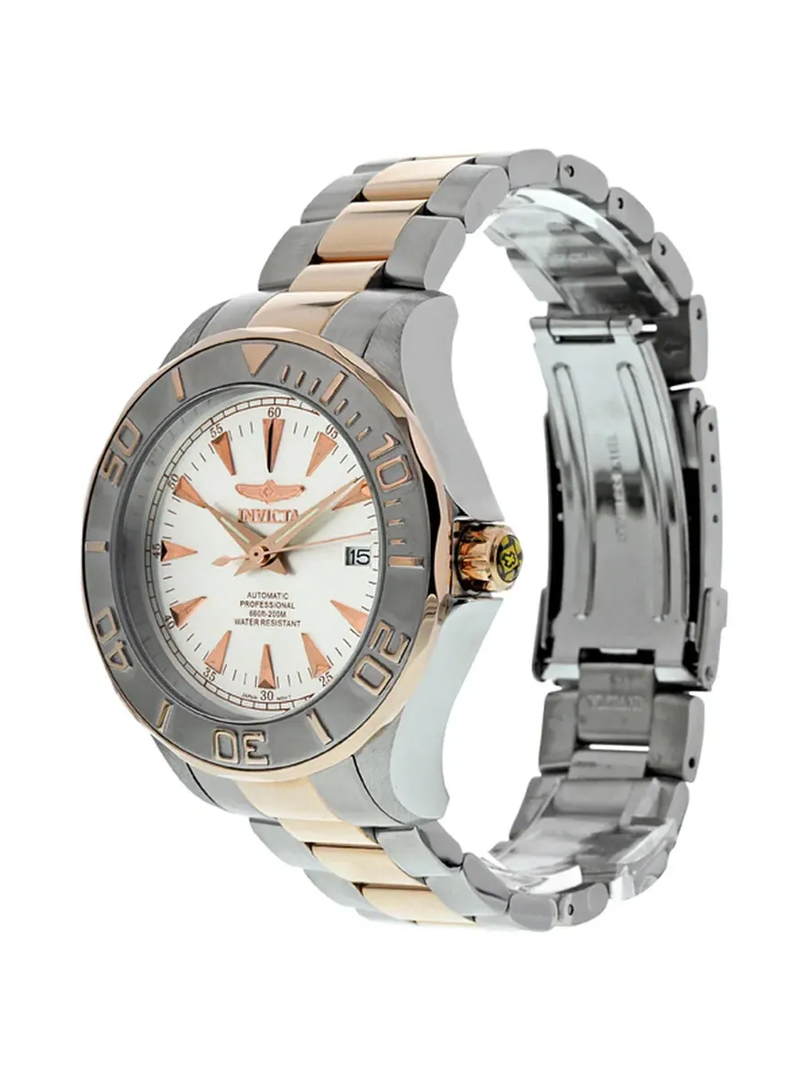 Мужские часы Invicta Ocean Ghost Automatic с серебристым циферблатом 7112 — изображение 2 из 6, оттенок розовый золотистый