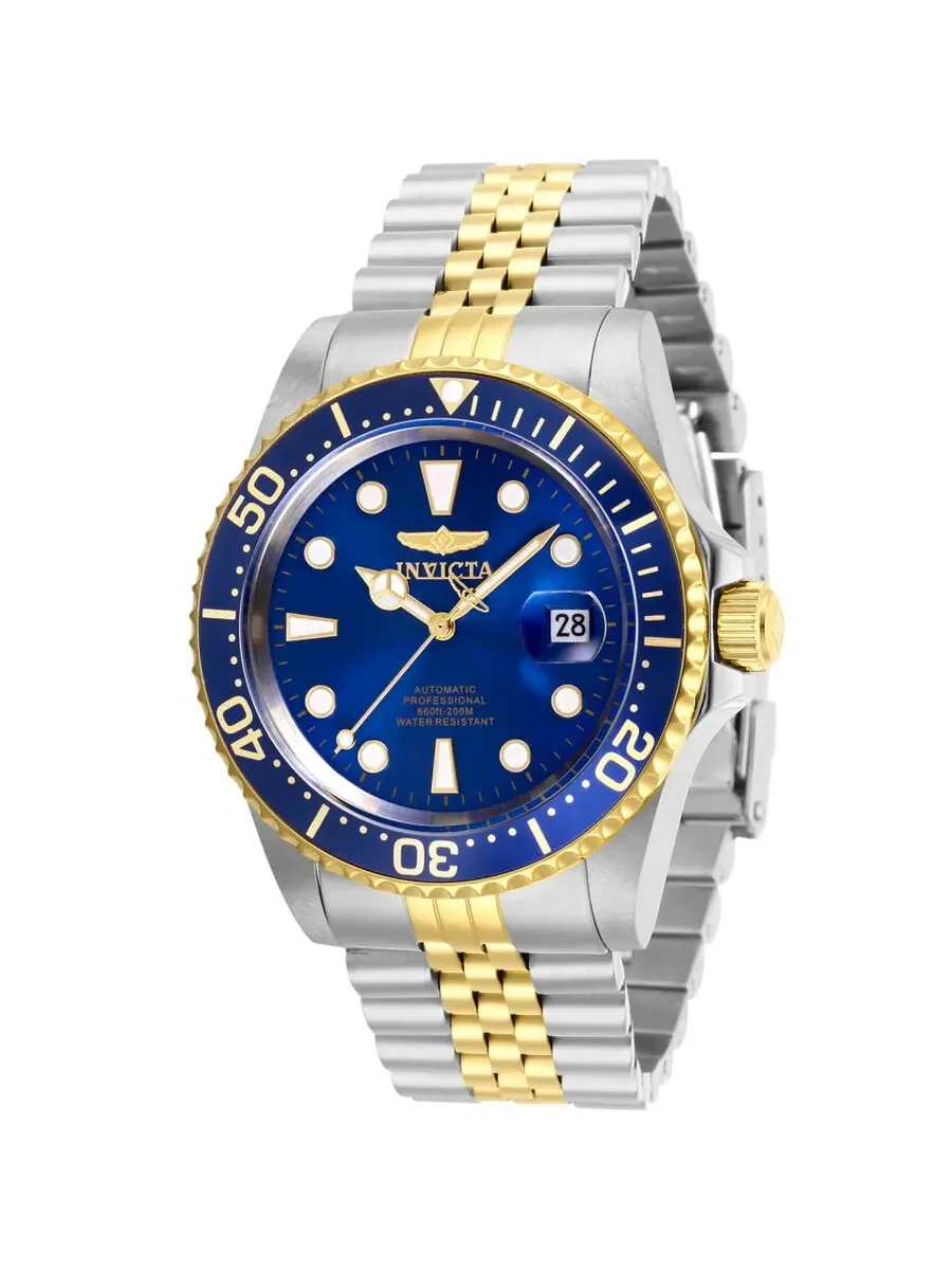 Мужские часы Invicta Pro Diver Automatic с синим циферблатом и двухцветной отделкой, модель 30093 — изображение 1 из 1